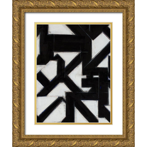 Topographic III Gold Ornate Wood Framed Art Print with Double Matting by Delamater, Rob