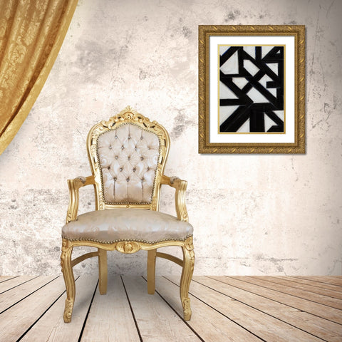Topographic IV Gold Ornate Wood Framed Art Print with Double Matting by Delamater, Rob