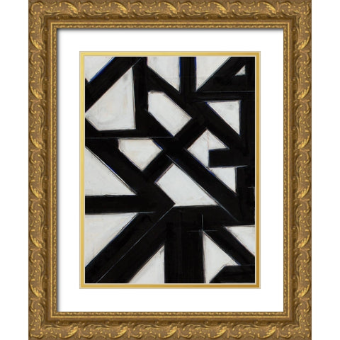 Topographic IV Gold Ornate Wood Framed Art Print with Double Matting by Delamater, Rob
