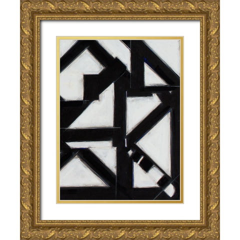 Topographic V Gold Ornate Wood Framed Art Print with Double Matting by Delamater, Rob