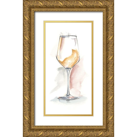 Wine Glass Study I Gold Ornate Wood Framed Art Print with Double Matting by Harper, Ethan