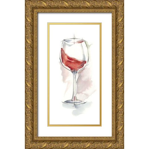 Wine Glass Study IV Gold Ornate Wood Framed Art Print with Double Matting by Harper, Ethan
