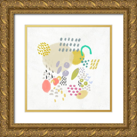 Funfetti I Gold Ornate Wood Framed Art Print with Double Matting by Zarris, Chariklia