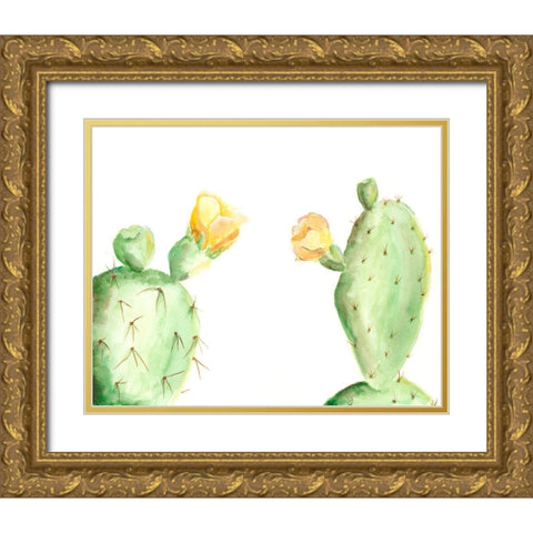 Spiny Desert Plants I Gold Ornate Wood Framed Art Print with Double Matting by Moore, Regina