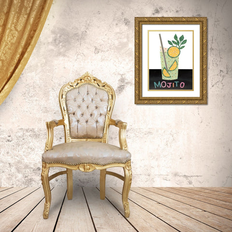 Mix Me a Drink I Gold Ornate Wood Framed Art Print with Double Matting by Moore, Regina