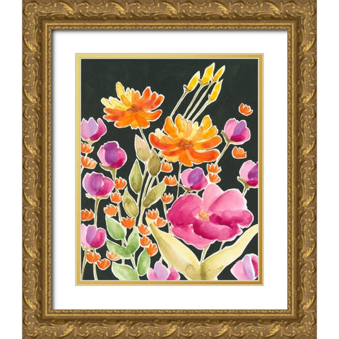 Splendid Gathering I Gold Ornate Wood Framed Art Print with Double Matting by Moore, Regina