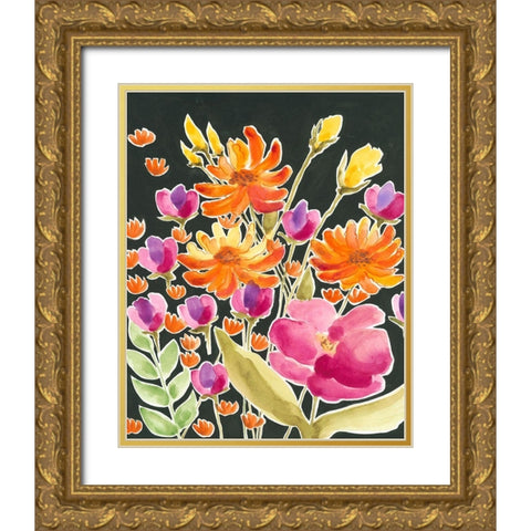 Splendid Gathering II Gold Ornate Wood Framed Art Print with Double Matting by Moore, Regina