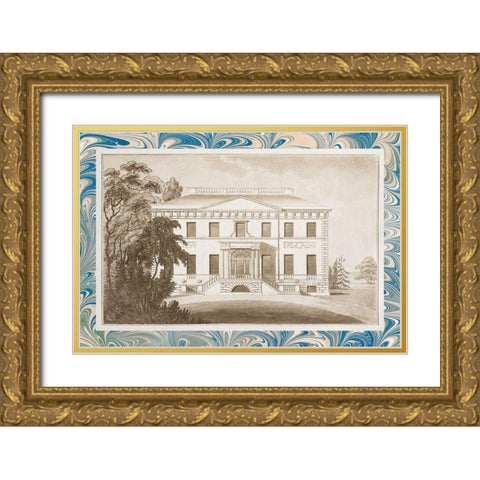 Sepia Estates I Gold Ornate Wood Framed Art Print with Double Matting by Vision Studio