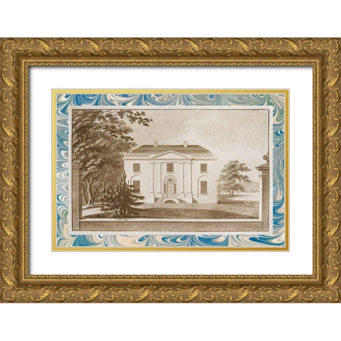 Sepia Estates VI Gold Ornate Wood Framed Art Print with Double Matting by Vision Studio