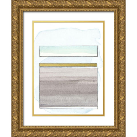 Pacific Horizon IV Gold Ornate Wood Framed Art Print with Double Matting by Delamater, Rob
