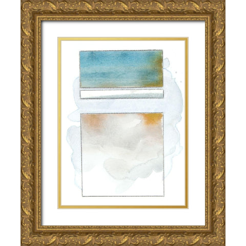 Pacific Horizon V Gold Ornate Wood Framed Art Print with Double Matting by Delamater, Rob