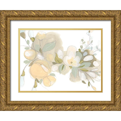 Planifolia I Gold Ornate Wood Framed Art Print with Double Matting by Vess, June Erica