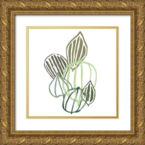 Botanical Interim I Gold Ornate Wood Framed Art Print with Double Matting by Vess, June Erica
