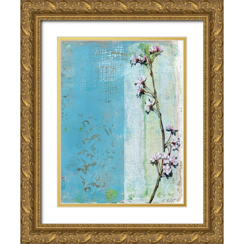 Willow Bloom I Gold Ornate Wood Framed Art Print with Double Matting by Blixt, Ingrid