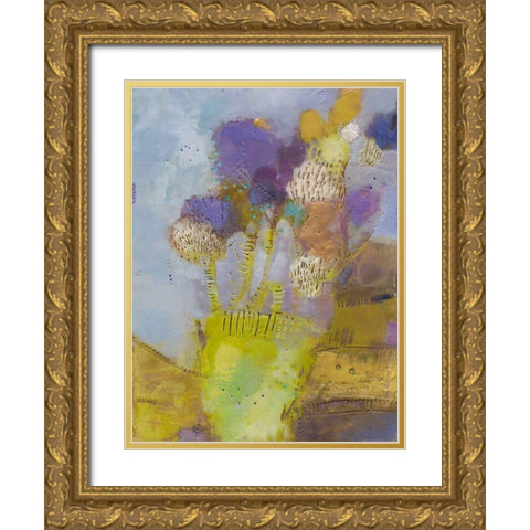 Blumen II Gold Ornate Wood Framed Art Print with Double Matting by Jachimiec, Sue