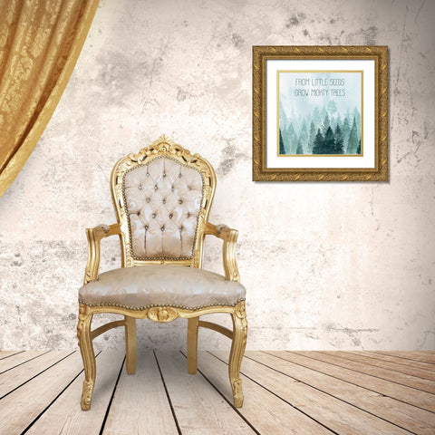 Little Grower I Gold Ornate Wood Framed Art Print with Double Matting by Popp, Grace