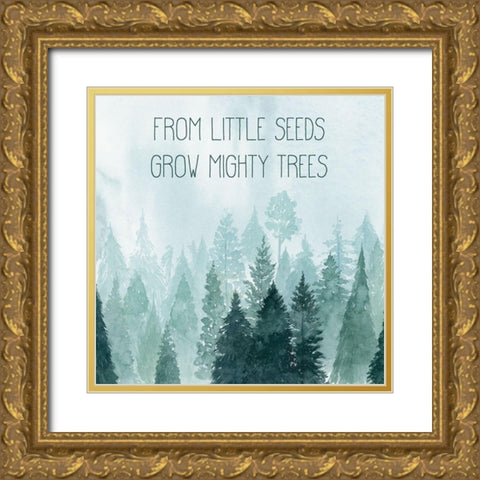 Little Grower I Gold Ornate Wood Framed Art Print with Double Matting by Popp, Grace