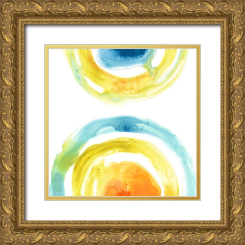 Prisma Circuit III Gold Ornate Wood Framed Art Print with Double Matting by Vess, June Erica