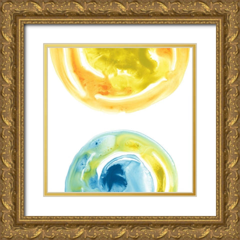 Prisma Circuit IV Gold Ornate Wood Framed Art Print with Double Matting by Vess, June Erica