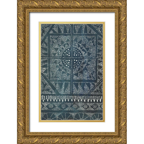 Indigo Journey II Gold Ornate Wood Framed Art Print with Double Matting by Zarris, Chariklia