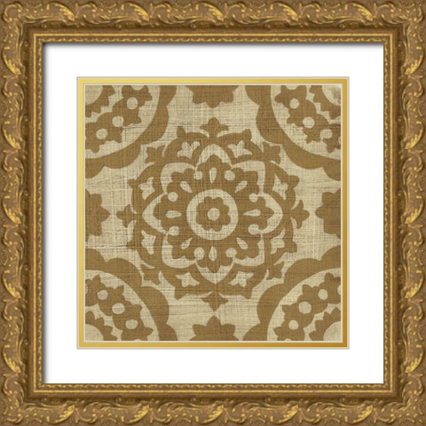 Neutral Masala I Gold Ornate Wood Framed Art Print with Double Matting by Zarris, Chariklia