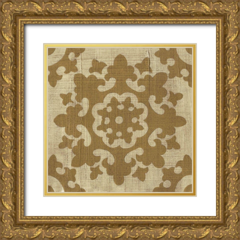 Neutral Masala II Gold Ornate Wood Framed Art Print with Double Matting by Zarris, Chariklia