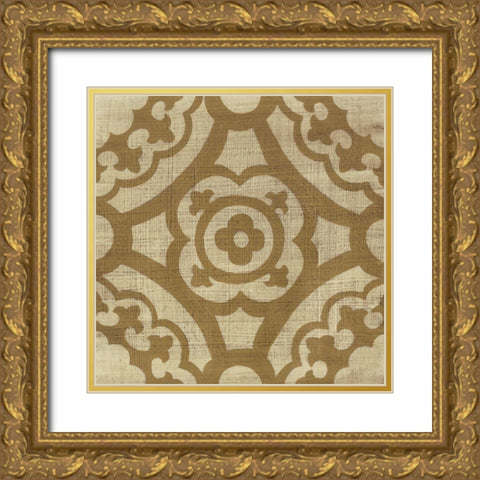 Neutral Masala III Gold Ornate Wood Framed Art Print with Double Matting by Zarris, Chariklia