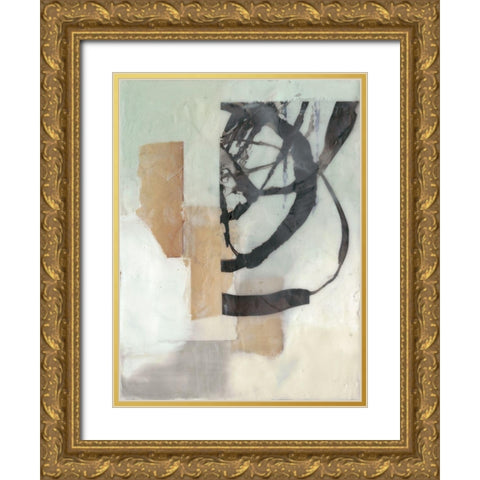 Spiral Slice I Gold Ornate Wood Framed Art Print with Double Matting by Goldberger, Jennifer