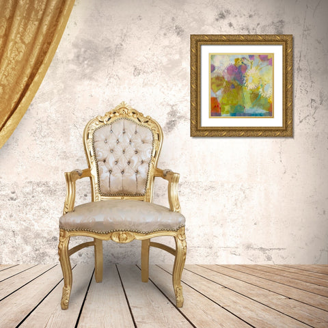 Floare II Gold Ornate Wood Framed Art Print with Double Matting by Jachimiec, Sue