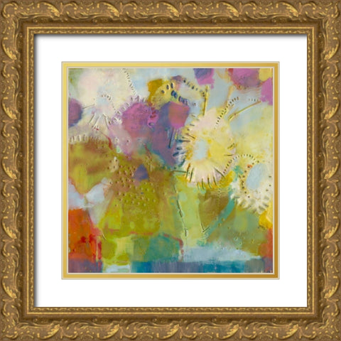 Floare II Gold Ornate Wood Framed Art Print with Double Matting by Jachimiec, Sue