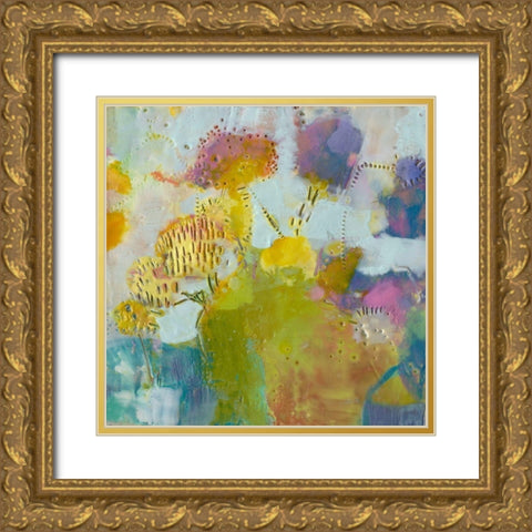 Floare III Gold Ornate Wood Framed Art Print with Double Matting by Jachimiec, Sue