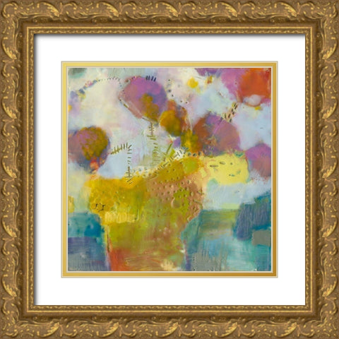 Floare IV Gold Ornate Wood Framed Art Print with Double Matting by Jachimiec, Sue