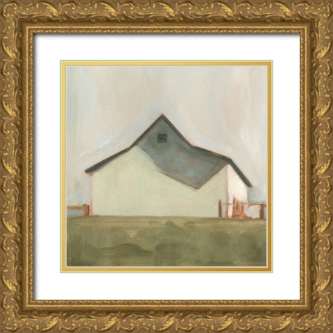 Serene Barn V Gold Ornate Wood Framed Art Print with Double Matting by Scarvey, Emma