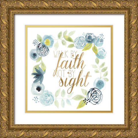 It Is Well I Gold Ornate Wood Framed Art Print with Double Matting by Studio W