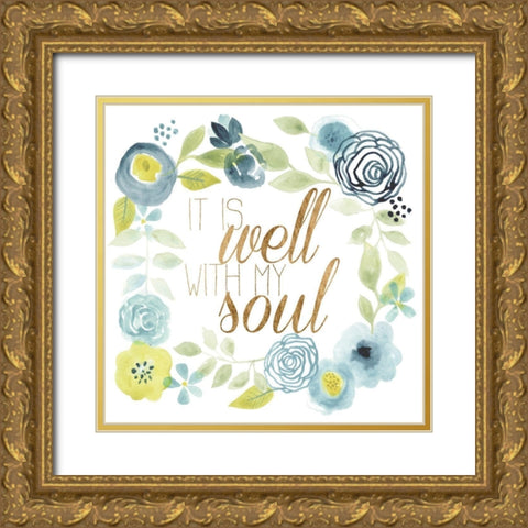It Is Well II Gold Ornate Wood Framed Art Print with Double Matting by Studio W