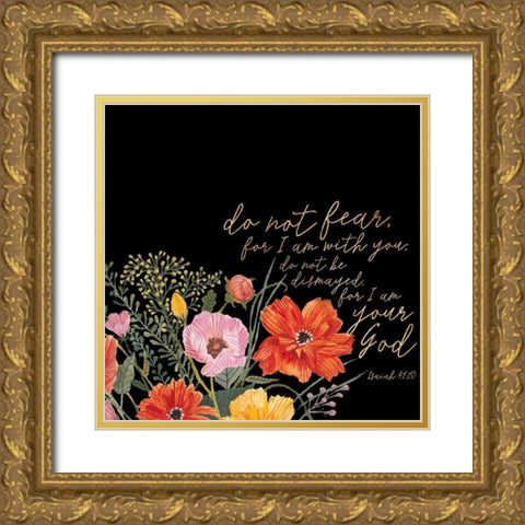 Floral Faith III Gold Ornate Wood Framed Art Print with Double Matting by Studio W