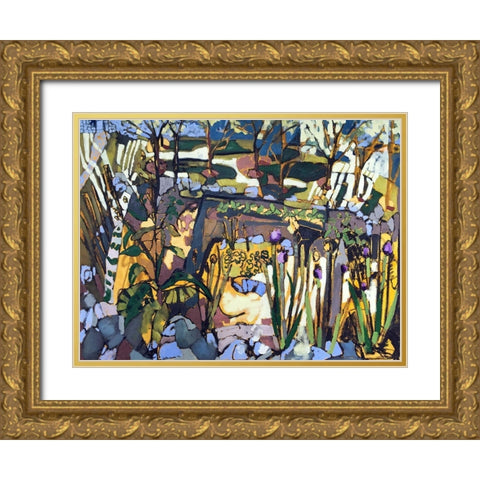 Urban Garden - June Gold Ornate Wood Framed Art Print with Double Matting by Ferrell, Erin McGee