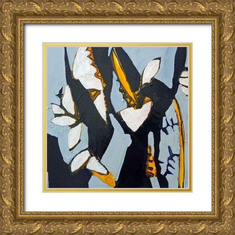 Blue II Gold Ornate Wood Framed Art Print with Double Matting by Ferrell, Erin McGee