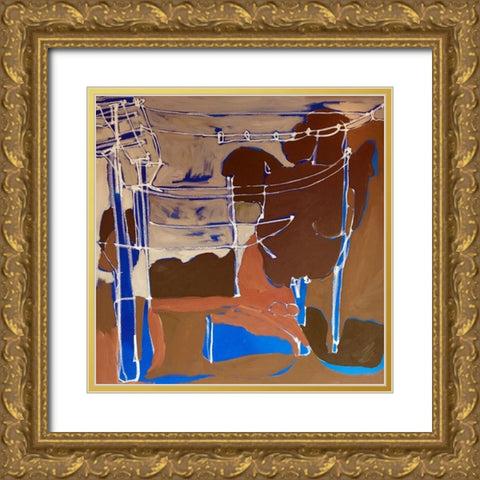 Trees and Wires V Gold Ornate Wood Framed Art Print with Double Matting by Ferrell, Erin McGee