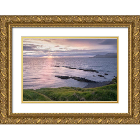 A Simple Sunrise Gold Ornate Wood Framed Art Print with Double Matting by Head, Danny