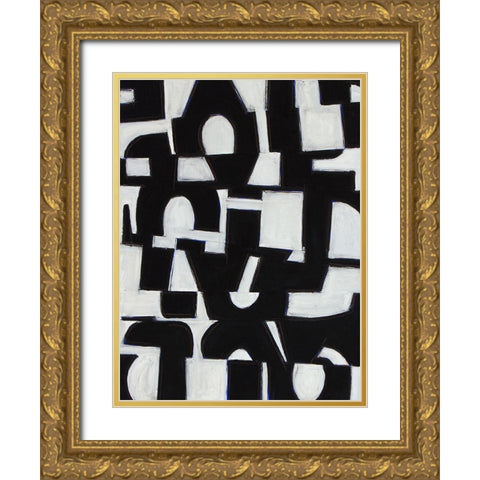 Native Gold II Gold Ornate Wood Framed Art Print with Double Matting by Delamater, Rob