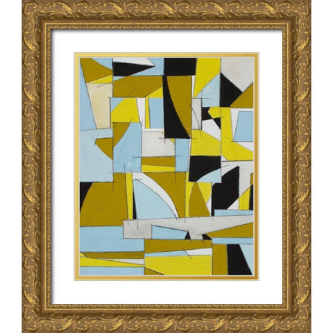 Windows of San Francisco Gold Ornate Wood Framed Art Print with Double Matting by Delamater, Rob