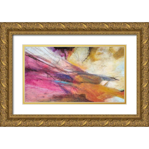 Expression Abstracta II Gold Ornate Wood Framed Art Print with Double Matting by Villarreal, Gabriela