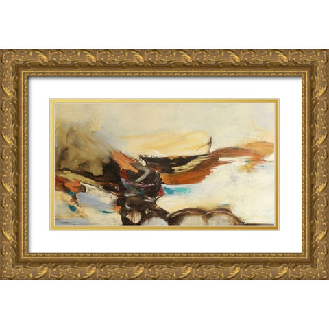 Causal I Gold Ornate Wood Framed Art Print with Double Matting by Villarreal, Gabriela
