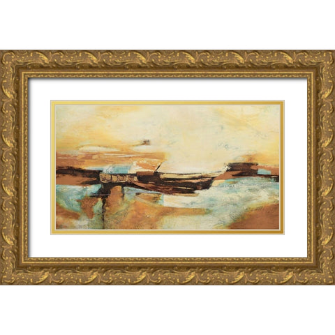 Causal II Gold Ornate Wood Framed Art Print with Double Matting by Villarreal, Gabriela