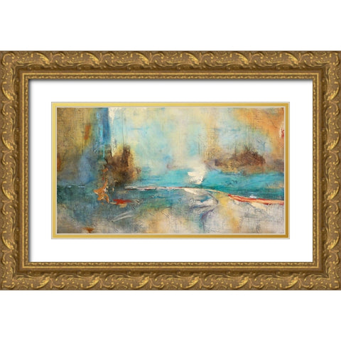Sabiduria en Azul Gold Ornate Wood Framed Art Print with Double Matting by Villarreal, Gabriela