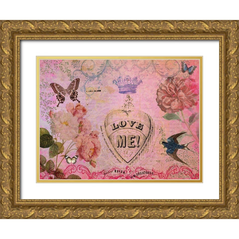 Postcards of Paris V Gold Ornate Wood Framed Art Print with Double Matting by Lloyd, Sandy