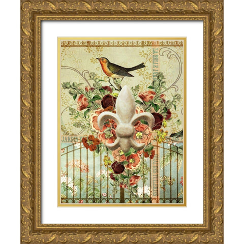 Postcards of Paris XII Gold Ornate Wood Framed Art Print with Double Matting by Lloyd, Sandy