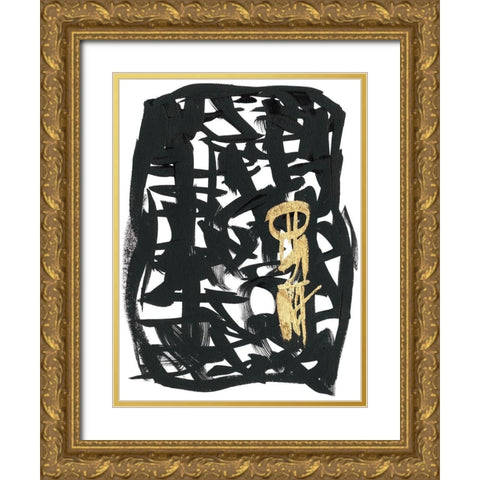 Analysis  II Gold Ornate Wood Framed Art Print with Double Matting by Stramel, Renee W.