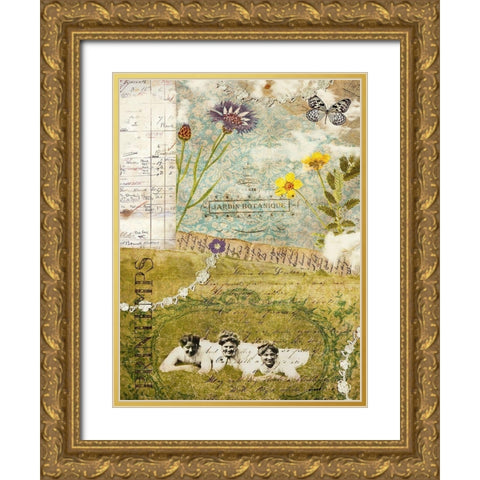 Femme Paris V Gold Ornate Wood Framed Art Print with Double Matting by Lloyd, Sandy